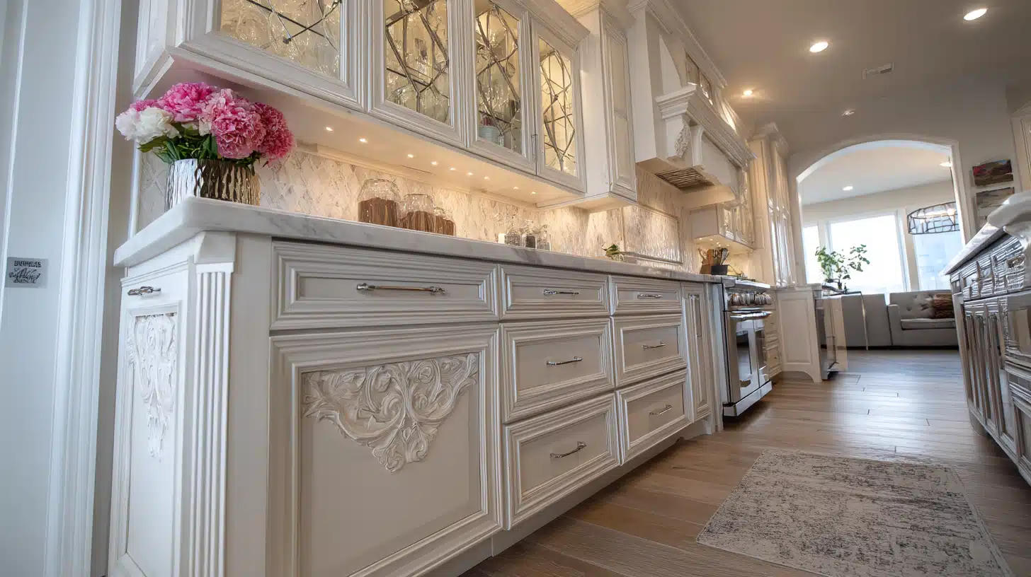 Kitchen cabinetry and hardware detail