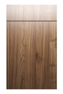 Matte Walnut flat panel cabinet door