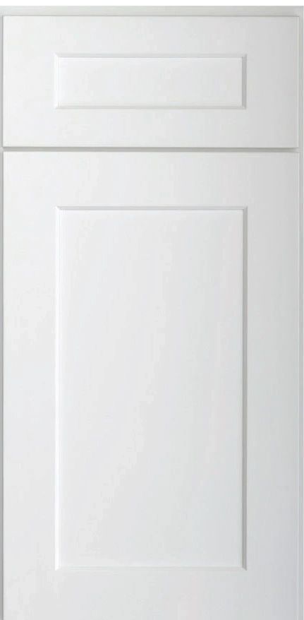 White Shaker Luxe Series cabinet door